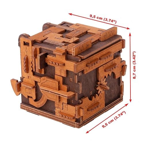 WOODEN.CITY Escape Room Puzzle Box – 3D Wooden Puzzle Box for Adults & Teens, Brain Teaser Puzzle Box Secret Lock Box with Cluebox Mechanism – Mechanical Wood Puzzle Box Kit, Unique Puzzle Boxes Gift thumbnail 2