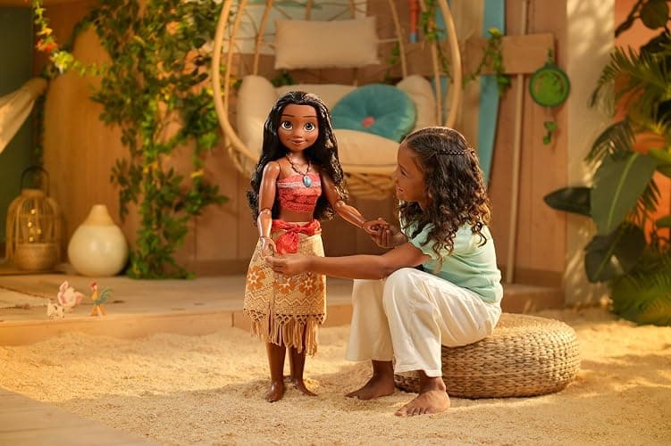 Disney Moana Doll 32" Tall Playdate Perfectly Poseable Doll, Includes Hair Comb, Playdate Moana Fashion Doll, Moana Doll Stands 32 Inches Tall! Great Gift for Girls thumbnail 2