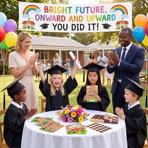 Gueevin 24 Pack Kindergarten Graduation Greeting Cards Class of 2026 Preschool Kindergarten Graduation Gift Card with Envelopes Stickers, 4 x 6 Inch Congrats Grad Greeting Cards for Kids Girls Boys thumbnail 6