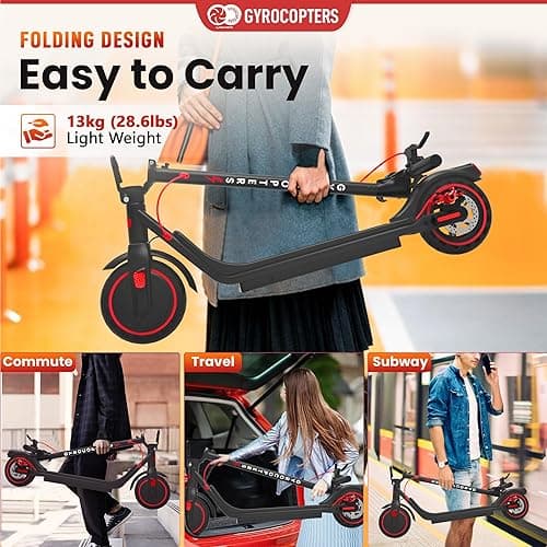 Gyrocopters Electric Scooters for Adults & Teens NextGen 2026 Flash 6.0/FlashX | Speed 30km/h Upto 30km, SMART ANTI-THEFT LOCK APP, Light, Cruise, 350W, 8.5” Lightweight Foldable Escooter, UL2272 Safe thumbnail 5