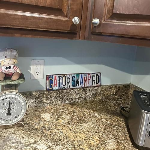 TREEPERI Vintage Gator Swamp Rd Street Sign Wall Decor Metal Tin Signs for Bar Home Bedroom Garage thumbnail 7