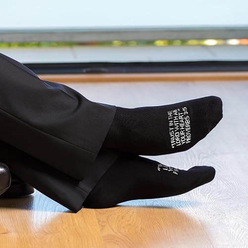 Ao Yee ZGL 3 Pairs Christian socks Prayer socks Birthday Gifts for Dad,Men Husband Grandp Fathers Day Christmas thumbnail 5