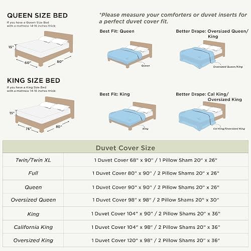 Bedsure Black Duvet Cover Full Size - 3 Pieces Prewashed Extra Soft Cotton-Like Bedding Set, Includes 1 Duvet Cover 80x90 Inches with Zipper Closure & 2 Pillow Shams, Comforter Not Included thumbnail 8