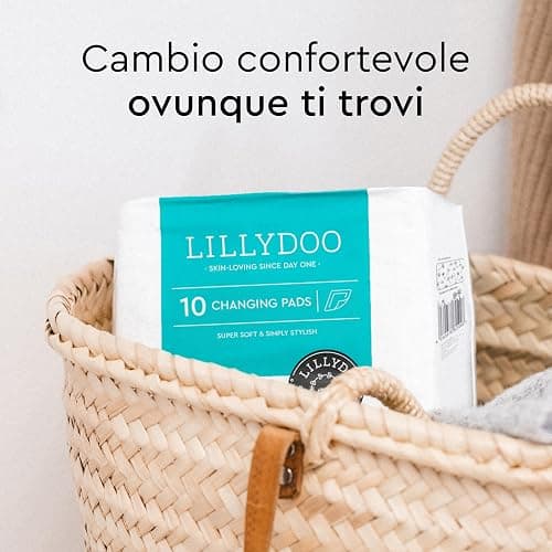 Teli cambio LILLYDOO – 60 x 60 cm, confezione da 50 pezzi (5x10 pezzi), super morbidi, senza profumi e lozioni, ideali per pelli sensibili, dermatologicamente testati thumbnail 7