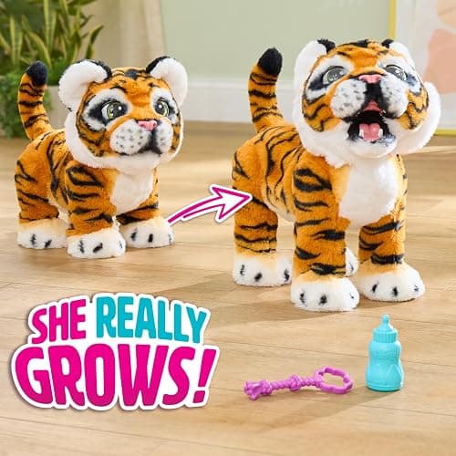 FurReal Gabby the Grow & Roar Interactive Plush Tiger | Grows from Cub to Big Cat, 100+ Sounds & Reactions, Ages 4 and Up thumbnail 2