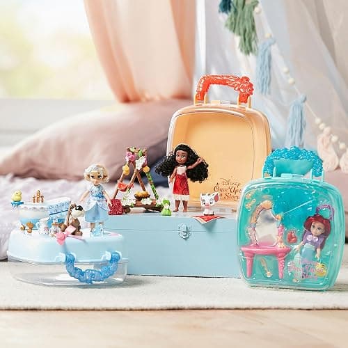 Disney Store Official Disney's Once Upon a Story Cinderella Mini Doll Playset, 10 Pc., Toy Figure Set with Accessories, Including Dog Bruno and Bathtub - Suitable for Ages 3+ thumbnail 6