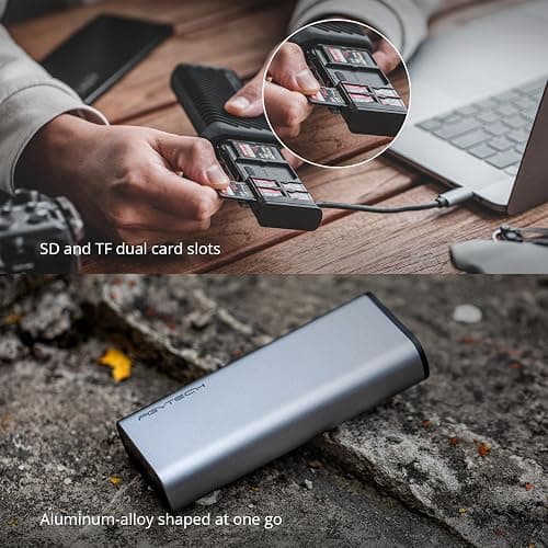 PGYTECH CreateMate High-speed Card Reader, 2-in-1 UHS-II SD 4.0/Micro SD Card Reader & Holder USB 3.1 Type-C Adapter Case for Cameras, Smartphones, Drones and Action Cameras (Black, for SD/Micro SD) thumbnail 5