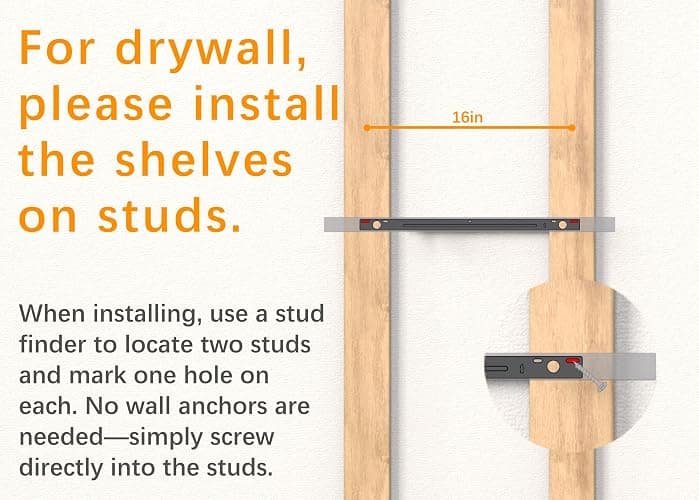 BAYKA Walnut-Like Floating Shelves 22.5in, 3Pack, Wall Mounted Wall Decor | Easy Install, 22lbs Max Load, Hidden Bracket, Shelf for Bathroom Bedroom Kitchen Books Display Storage, Multi-Wall Compatible thumbnail 9
