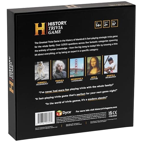 HISTORY Channel Trivia Game - 2000+ General Knowledge Questions - Christmas Stocking Stuffers Gift for Adults, Family in The Pursuit of Trivial Knowledge - Super Trivia for Board & Card Games Night thumbnail 12