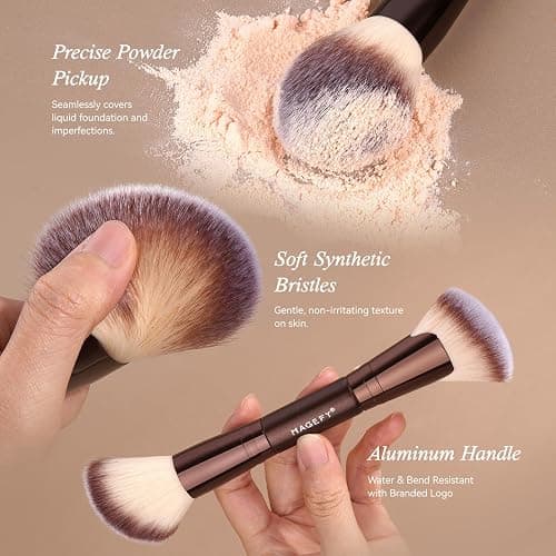 MAGEFY Makeup Brushes 22-in-12 Professional Makeup Brush Set Double-End Make Up Brushes for Powder Concealers Eye Shadows Blush with Gift Box thumbnail 3