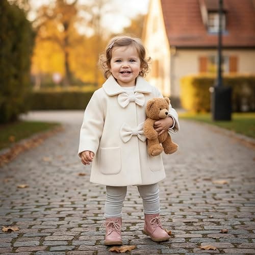 SWNONE Baby Coats Fall Winter Kid Baby Girl Cloak Button Jacket Clothes Baby Outwear Clothes thumbnail 2