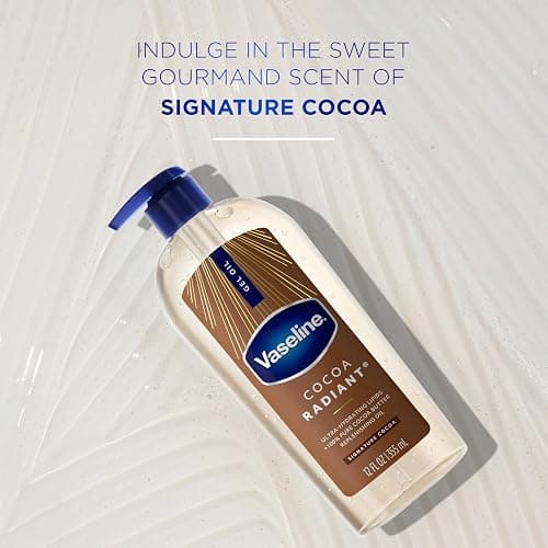 Vaseline Cocoa Radiant Body Gel Oil for Glowing Skin with Cocoa Butter 12oz | Body moisturizer for dry skin, with 100% Pure Cocoa Butter for a healthy glow in a convenient pump bottle, Intensive Care thumbnail 3