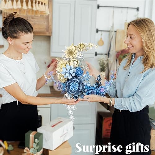 Nayihoop Moon Flower Building Set Botanical Collection Blossom for Wall Decor -934pcs thumbnail 2