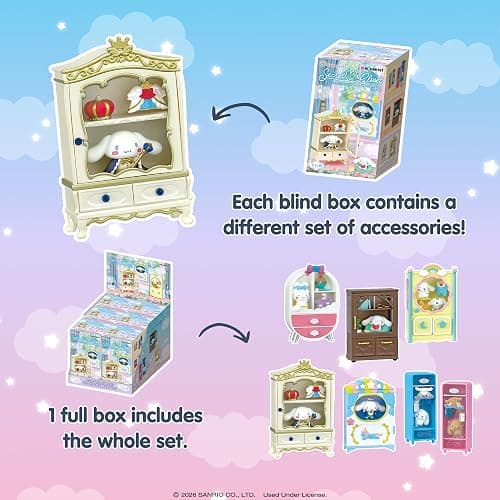 Hamee RE-Ment Blind Box Sanrio - Cinnamoroll Secret Closet - 1 Pc. | Cute Blind Box Diorama Miniature Figure Set, Collectible Display Figure, Birthday Gift, Party Favor, Home Decor thumbnail 6