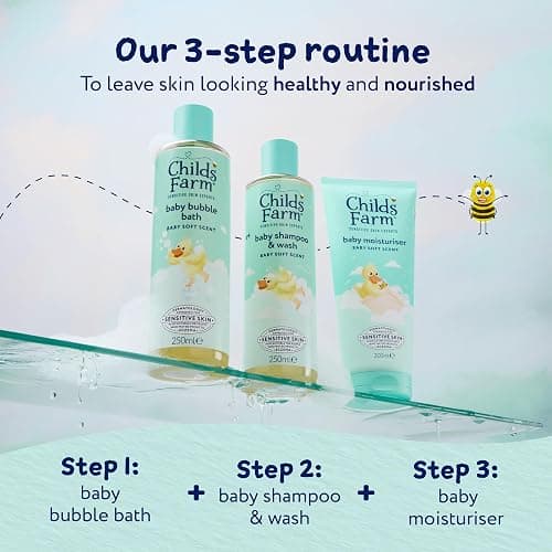 Childs Farm Baby Moisturiser, Baby Soft Scent | Moisturising & Hydrating | Suitable for Newborns with Dry, Sensitive Skin, 200ml (Pack of 2) thumbnail 6