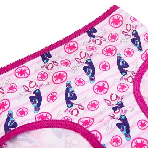 Marvel girls Spiderman and Ghost Spider Amazon Exclusive Toddler 7-pack of 100% Combed Cotton Panties in Sizes 2/3t, 4t & 5t thumbnail 3