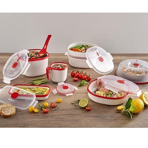 Snips - Microwave EGG POACHER and Omelette Maker - Poached Egg Maker Microwave - 0.75 LT - 24 x 12.5 x 6 cm - Microwave Egg Steamer, White and red - 100% Made in Italy - 0% BPA - Egg Poacher/Omelette Maker thumbnail 9