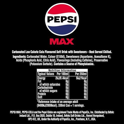 Pepsi Max Cans, 8 x 330ml thumbnail 3