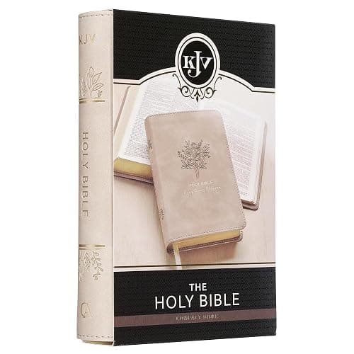 KJV Holy Bible, Compact Vegan Leather Red Letter Edition - Ribbon Marker, King James Version, Taupe (KJV Compact Editions) thumbnail 7