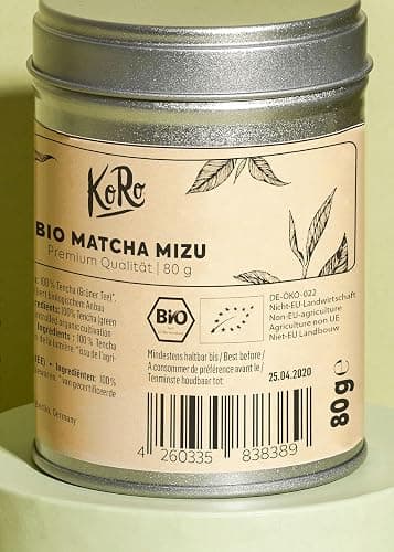 KoRo - Tè Matcha Mizu bio 80 g - Tè verde in qualità premium - In pratico barattolo di metallo thumbnail 4