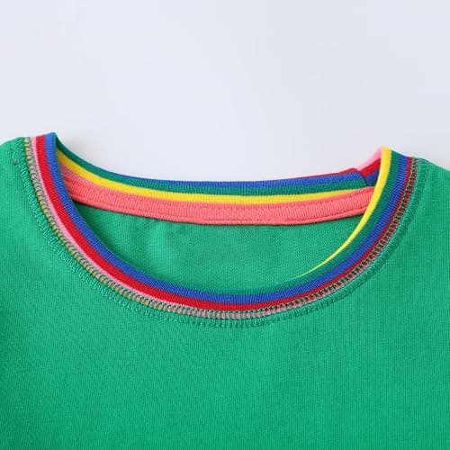 FreeLu Toddler Girls Striped Summer Dress Cartoon Appliques Dresses Girls Cotton Casual Clothing 2-7Y thumbnail 5