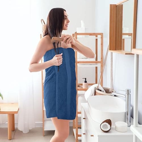 Utopia Towels 6 Pack Medium Bath Towel Set, 24 by 48 Inches, 500 GSM 100% Ring Spun Cotton, Lightweight and Highly Absorbent Quick Drying Premium Towels for Hotel, Spa and Bathroom, Navy - 24" x 48" - 6 Pack - Navy thumbnail 2