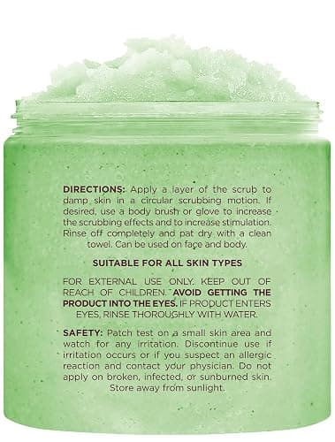 Brooklyn Botany Green Tea Honey Sugar Scrub for Body 10 oz – Deeply Hydrating and Gently Exfoliating Body Scrub for Women and Men – Moisturizing and Nourishing the Skin thumbnail 3