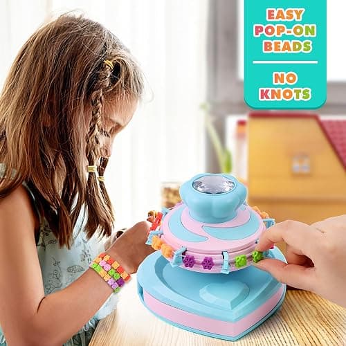 DPAPDI Pop Style Bracelet Making Kit for Girls, 192 Beads Jewelry Maker with No-Knot Design & Carry Case, Creative Arts Crafts Gift for Kids Ages 6 7 8 9 10 11 12 thumbnail 5