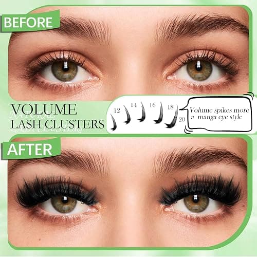 YIDUO 6 Box Mix Lashes Clusters Kit Gift Packs 1686Pcs with 2X Bond&Seal Volume Mega/Bottom Soft Extension False Eyelash D Curl Wispy Natural DIY Individual Fake Eyelashes for Beginners Bulk Pack thumbnail 6
