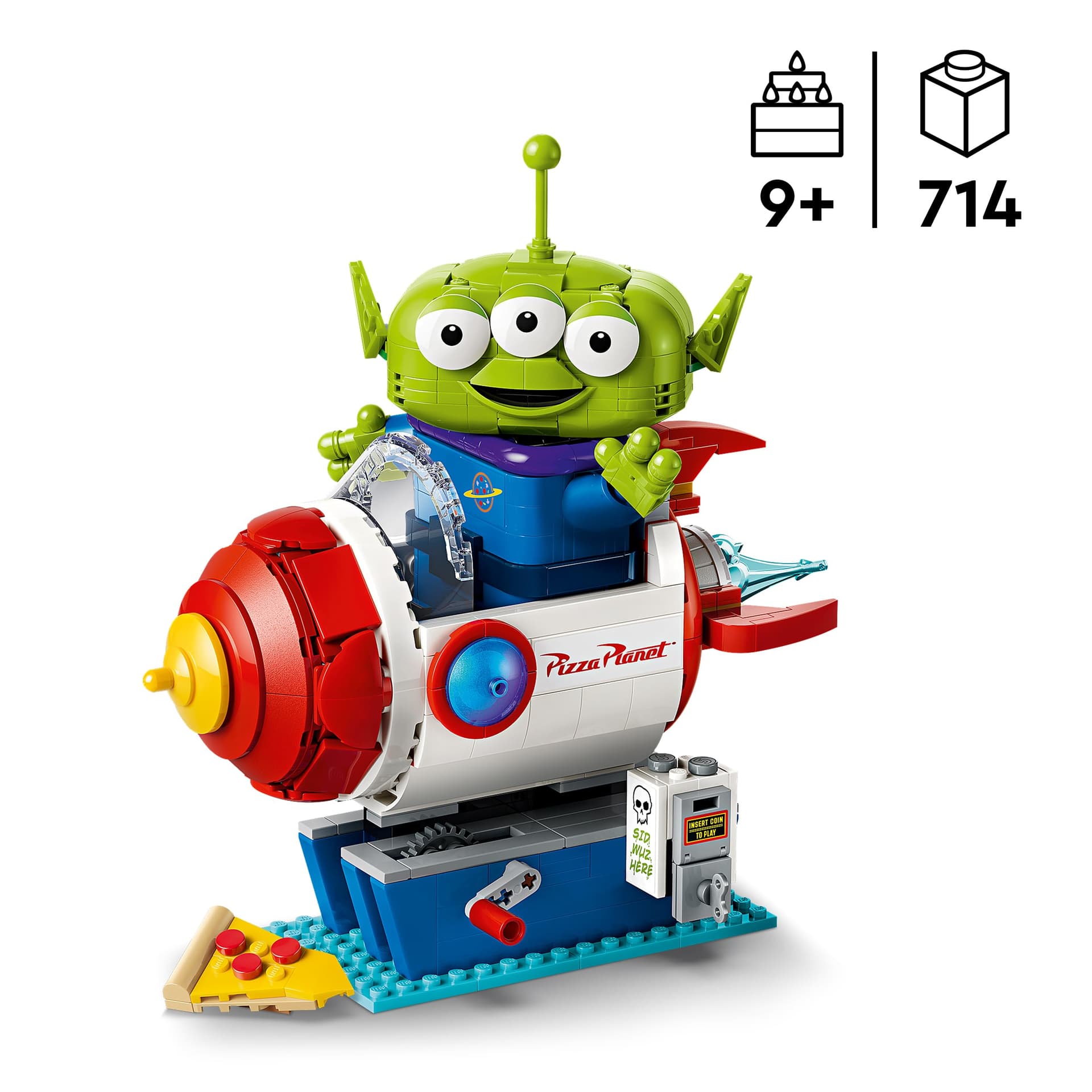 LEGO | Disney Pixar Alien met Pizza Planet Rocket Rit - Ruimteschip Speelgoed met Alien Figuur - Kinderkamerdecoratie - Cadeau voor Jongens, Meisjes en Toy Story Fans vanaf 9 Jaar - 43307 thumbnail 2