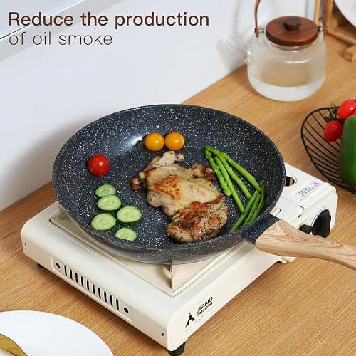 Ceramic Cookware Sets 15PCS Pots and Pans Set Non Stick (black15) thumbnail 5