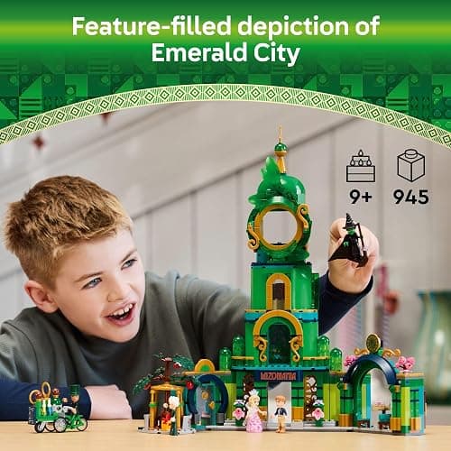 LEGO Wicked Welcome to Emerald City Building Toy - Wicked Toy for Kids, Ages 9+ - Gift for Girls and Boys with Tower Model, Glinda, & Elphaba Minidolls - 75684 thumbnail 2