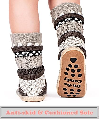 cosyone1997 Women's Slipper Socks, Warm Fuzzy House Boots, Winter Fluffy Indoor Shoes, Cozy Christmas Gifts Unique thumbnail 4