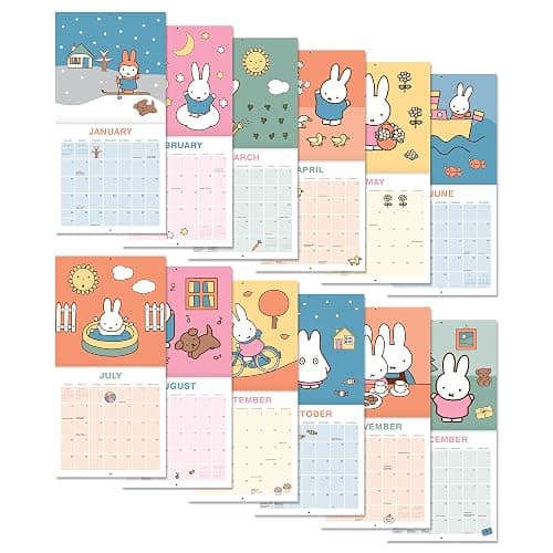 Orange Circle Studio 2027 Miffy A Year in Color 7" x 7" Wall Calendar, 12 Artfully Designed Monthly Layouts, Includes 4 Bonus Months, Full-Color FSC® Paper, Hanging Calendar for Home or Office Decor thumbnail 5