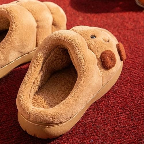 Layheld Croissant Fuzzy Slippers Women Open Back& Closed Back Cute House Shoes 1.4” Y2k Aesthetic Warm Non-Slip Indoor Fluffy Slippers thumbnail 8