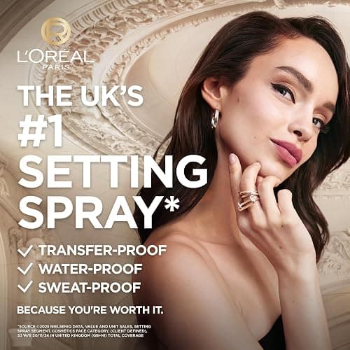 L'Oreal Paris Infallible 3-second Setting Spray, Long-Lasting Fixing Spray for Face, lightweight micro mist non-sticky, transfer proof, sets makeup for up to 36 Hour, 75ml (Pack of 2) thumbnail 2