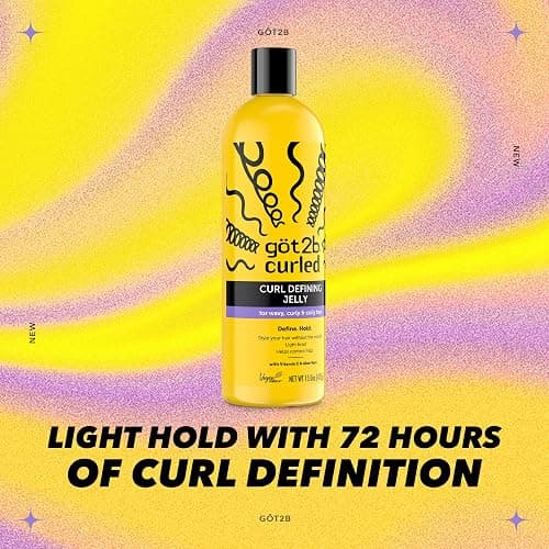got2b Curled Defining Jelly, Curl Gel for Wavy to Coily Hair | Defines curls and waves, 72-hour frizz control, Moisture-locking with vitamin E and argan oil, Vegan, No crunch formula thumbnail 3