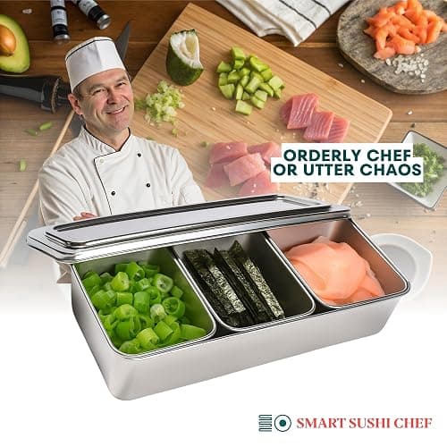 Smart Sushi Chef Mise en Place Containers Set, Stainless Steel Containers With Lids for Spices, Seasonings & Ingredients, Stainless Steel Box Meal Prep Containers for Chefs, Available in 2–6 Packs (2) thumbnail 5