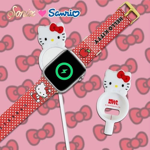 Sonix x Sanrio Apple Watch Charger Cover | Silicone Smartwatch Charging Cable Case, Dock Holder for Apple Watch | Hello Kitty thumbnail 8