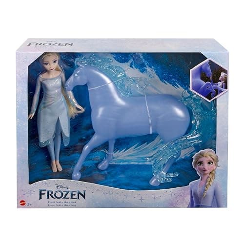 Mattel Disney Frozen Toys, Elsa Fashion Doll & Horse-Shaped Water Nokk Figure Set, Inspired by the Frozen 2 Movie thumbnail 8