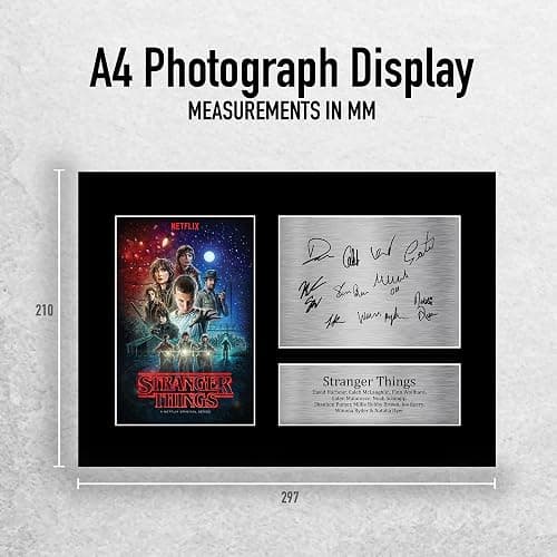 HWC Trading Strange Hawkins Thing Cast Millie Bobby Brown Gifts Printed Signed Autograph Picture for TV Memorabilia Fans - A4 thumbnail 2