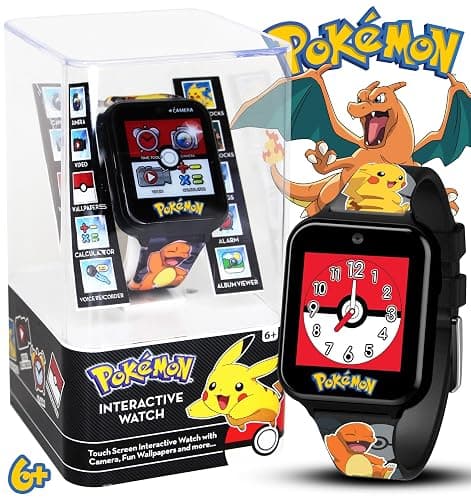 Pokémon Interactive Kids Smartwatch – Touchscreen Watch with Games, Camera, Voice Recorder, Step Tracker, Alarm & Timer – 10 Pokémon Watch Faces, USB Rechargeable – Fits Wrists 5.5" to 8" thumbnail 2