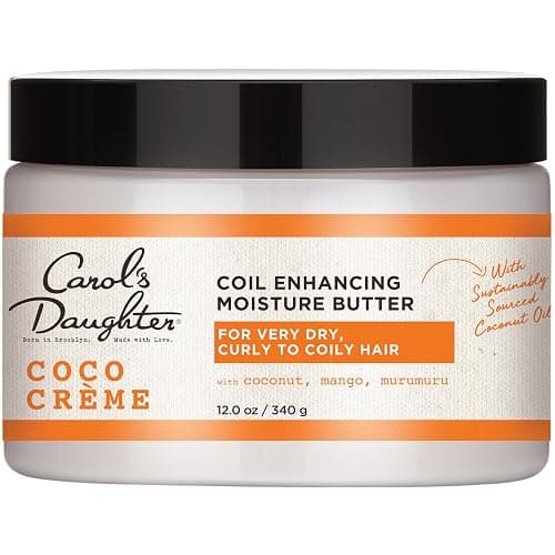 Carol's Daughter Coco Creme Coil Enhancing Moisture Butter, with Coconut Oil and Mango Butter, for Very Dry Curly Hair, Paraben and Silicone Free, 12 oz - Image 1