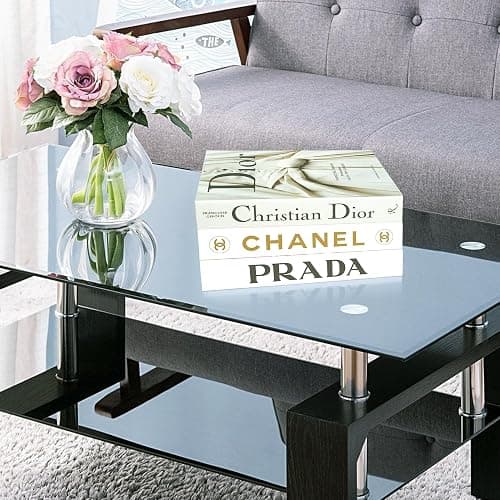TOP CLADD Coffee Table Decorative Books For Home Decor, Fake Books For Decoration, Aesthetic Bookshelf Decor for Living Room Office Bedroom, 3 Piece. - Orange thumbnail 6