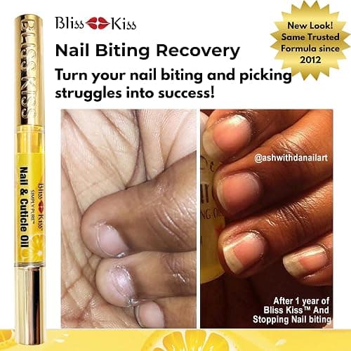 Bliss Kiss | 1 Crisp Fragrance | Nail Oil Cuticle Pen w/Vitamin E & Jojoba⏤Nail Strengthener Nail Growth Serum for Brittle Peeling Breaking Thin Nails thumbnail 2