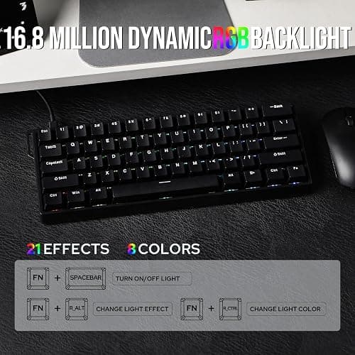 EPOMAKER AULA WIN60 HE 60% Wired Magnetic Keyboard with Adjustable Actuation, 8000 Hz Polling Rate, Hall Effect Switches, Hot-Swap, For FPS Games (Black) thumbnail 5