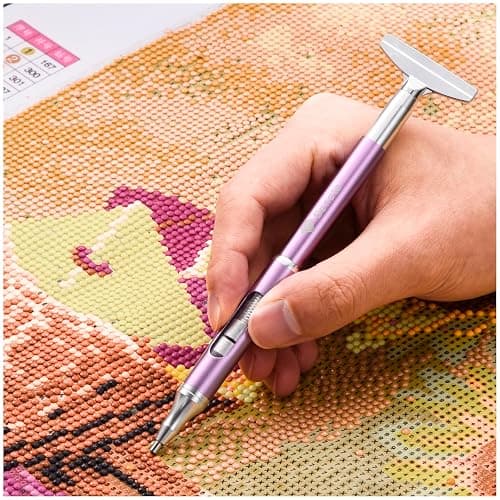 benote Diamond Art Painting Pen Refillable Wax Pen for Diamond Art Kit Accessories Self-Stick Drill Pens with Metal Correction Plate for 5D Craft DIY Nail - B18 thumbnail 7