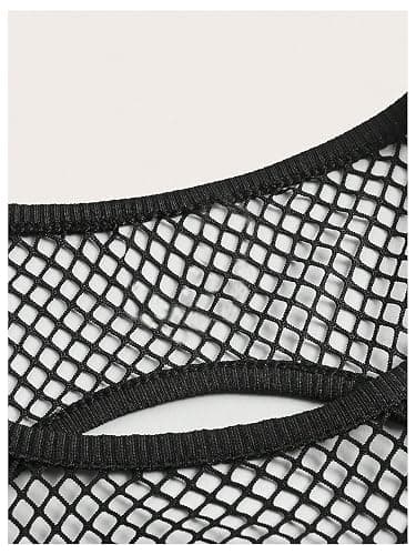 WDIRARA Women's Cut Out Tank Tops Sheer Mesh Fishnet Sleeveless 2 in 1 Crop Top Clubwear thumbnail 4