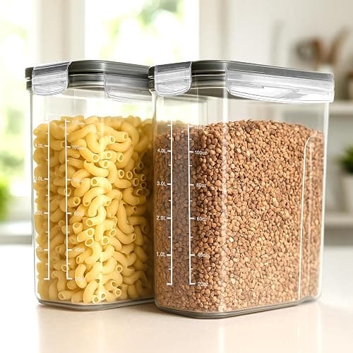 Utopia Kitchen Cereal Containers Storage Set – 3 Pack 4L(135.2 oz) Airtight Food Storage Containers with Lids, BPA-Free Cereal Dispensers for Pantry Organization and Storage (Clear) thumbnail 2