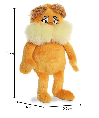 Aurora® Whimsical Dr. Seuss™ The Lorax Stuffed Animal - Officially Licensed Plush for Imaginative Play - Perfect for Kids and Adults - Orange 11 Inches thumbnail 2